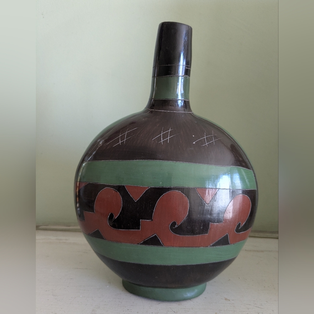 Vintage Mexican Ceramic Water Pitcher
